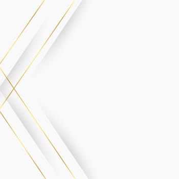 Abstract white background with golden lines - Vector illustration