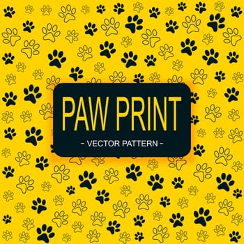 Pattern Many animal footprints of different sizes - Vector illustration