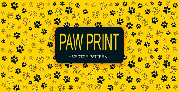 Pattern Many animal footprints of different sizes - Vector illustration