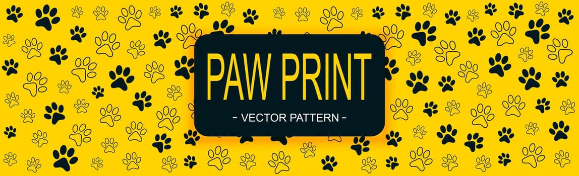 Pattern Many animal footprints of different sizes - Vector illustration