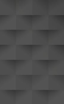 Abstract black background, web template, squares with shadow - Vector illustration