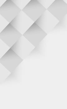 Abstract white background, web template, squares with shadow - Vector illustration