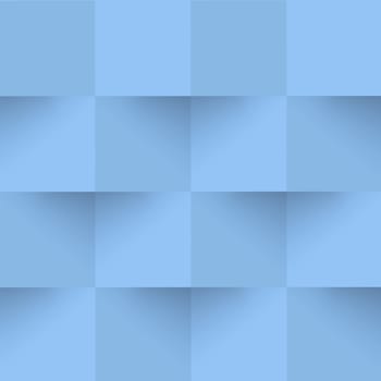 Abstract blue background, web template, squares with shadow - Vector illustration