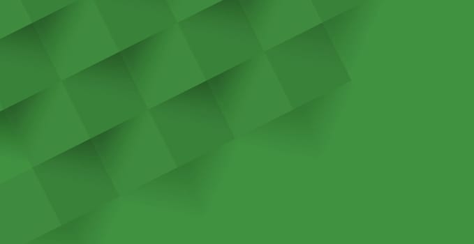 Abstract green background, web template, squares with shadow - Vector illustration