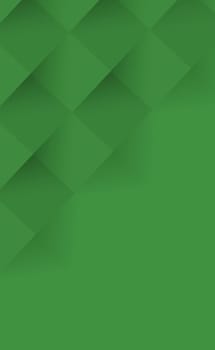 Abstract green background, web template, squares with shadow - Vector illustration