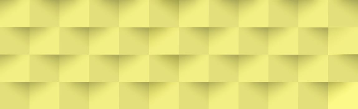 Abstract yellow background, web template, squares with shadow - Vector illustration