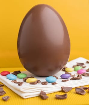 Delicious Easter holiday chocolate bunny, eggs and sweets