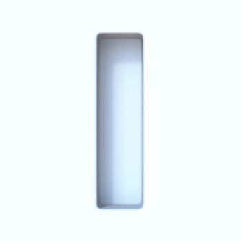 White hole shadow font Letter I 3D render illustration isolated on white background