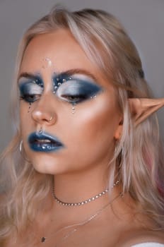 young woman with makeup