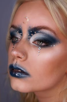 young woman with makeup