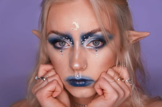 young woman with makeup