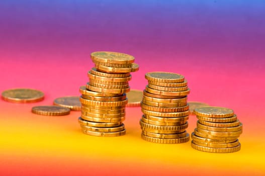 coins in closeup
