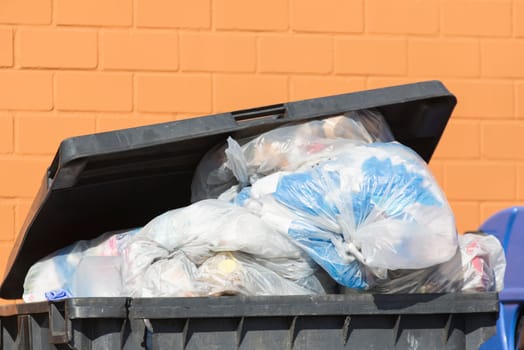 a full dump container