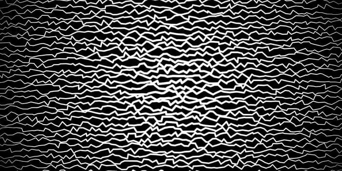 Abstract black and white background illustration, doodle style jagged horizontal lines