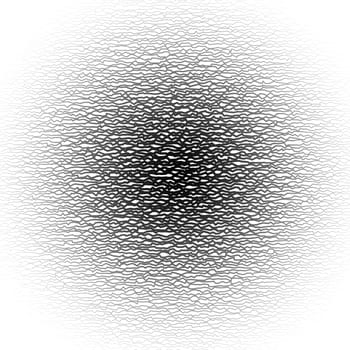 Doodle style jagged lines halftone circle abstract background, gradient illustration