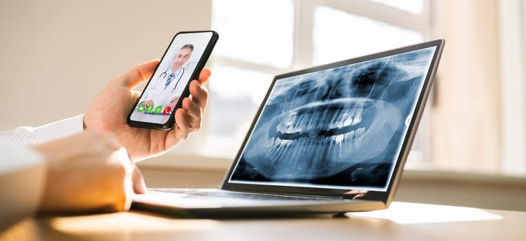 Medical Doctor Online Video Call With Dentist