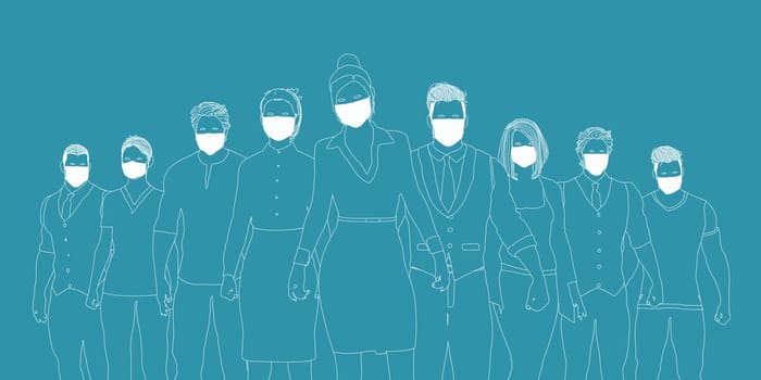 Health Workers Wearing Surgical Mask in Healthcare Industry
