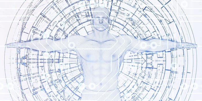 Science Technology as a Futuristic Abstract Background Art