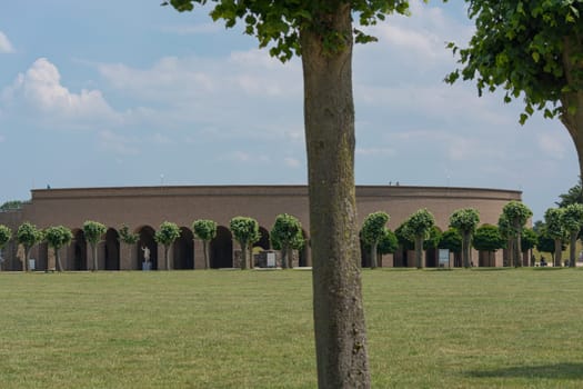 XANTEN, NRW, GERMANY - JUNE 23, 2019:.Ruins of an amphitheater in an ancient eropean city.. View into a Röman amphitheater