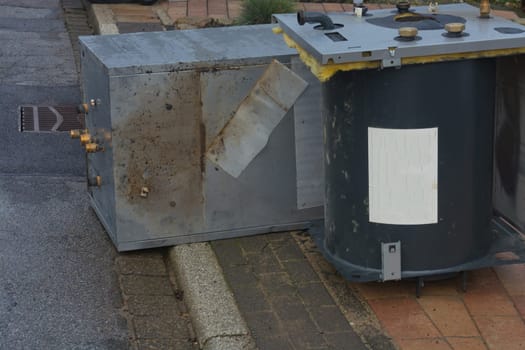 Modernization of the heating system. Concept renovate energy efficiency and energy saving regulation EnEV