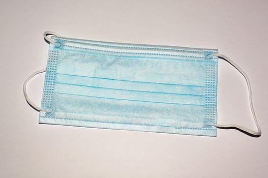 Medical protective mask on white background, Prevent Coronavirus, protection factor for wuhan virus, With clipping path
