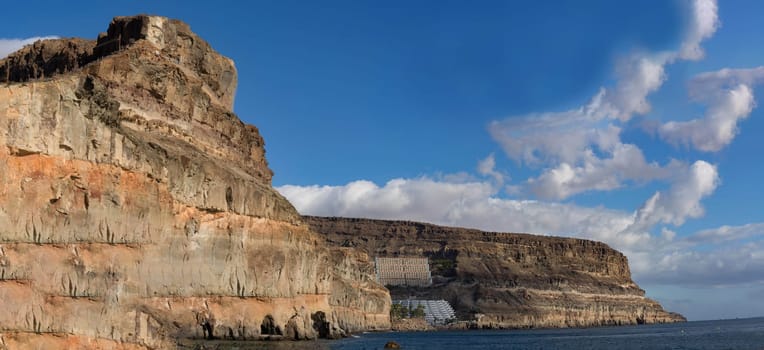 Barranco de Fataga on the Canary Island of Gran Canaria in summer