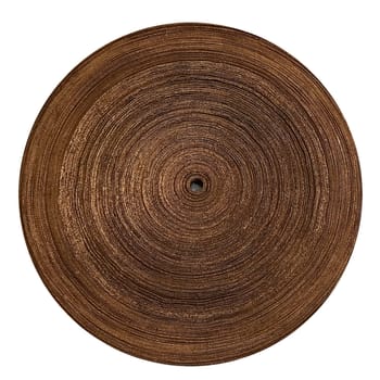 Golden circle isolated on white background. Round shape in color of old gold. Golden round abstraction. Gold circle