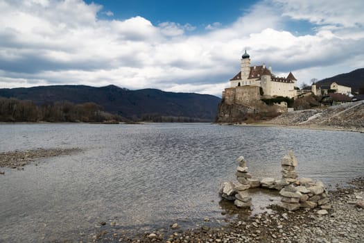 Schönbühel At Danube, landscape of travel destination at Wachau in lower Austria