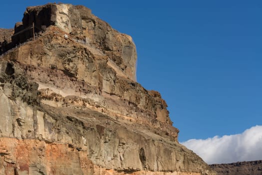 Barranco de Fataga on the Canary Island of Gran Canaria in summer