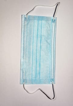 Medical protective mask on white background, Prevent Coronavirus, protection factor for wuhan virus, With clipping path