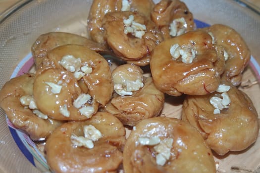 Delicious and tasty Asian sweet dish called balu shahi or baloshahi or balushahi. This dish is street sweet found in Pakistan India and Bangladesh and served in the festivities.