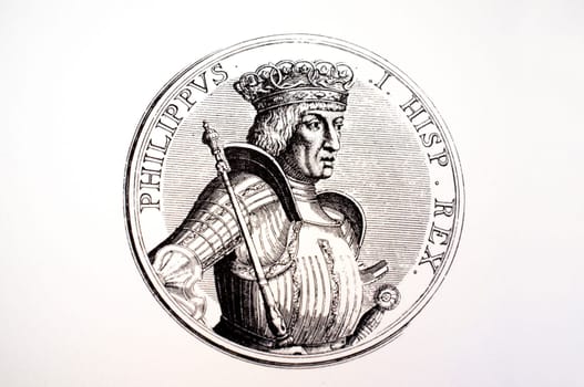Philip the Handsome, Duke of Burgundy and first Habsburg King of Castile. Frans can Mieris engraving