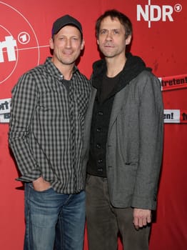 Wotan Wilke Moehring,Thomas Stiller,.secret film screening of the crime scene f- Merry Easter Falcon