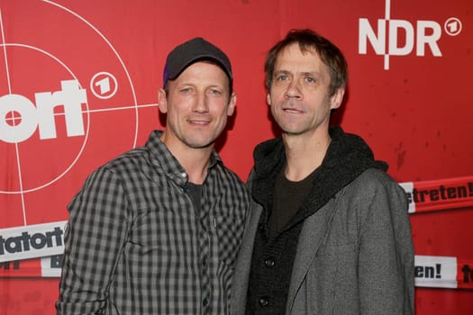 Wotan Wilke Moehring,Thomas Stiller,.secret film screening of the crime scene f- Merry Easter Falcon