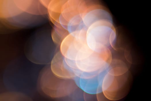 Photo of bokeh lights on black background