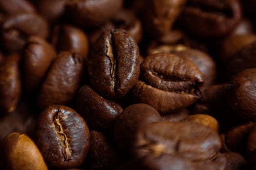 Coffee on grunge wooden background Fresh coffee beans on wood and linen bag, ready to brew delicious coffee