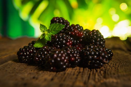 Sweet fresh  blackberry in the wood bawl