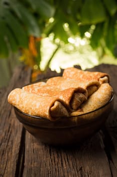 Pancakes with cottage cheese filling