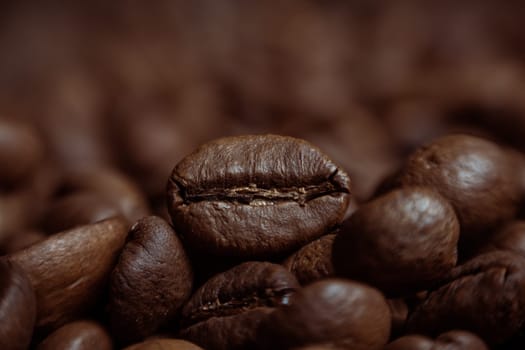 Coffee on grunge wooden background Fresh coffee beans on wood and linen bag, ready to brew delicious coffee