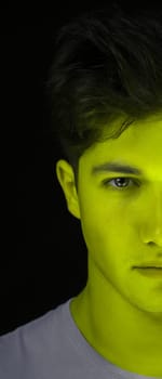 green skin man face