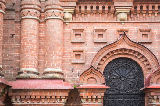 Detail of the facade Epiphany church St. Petersburg, Russia