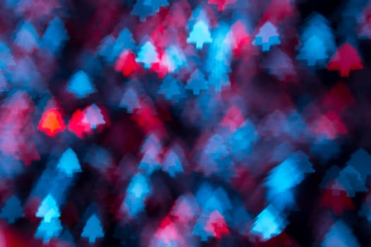Christmas three bokeh from small light bulb