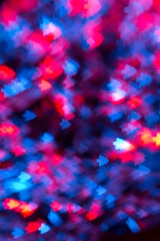 Christmas three bokeh from small light bulb