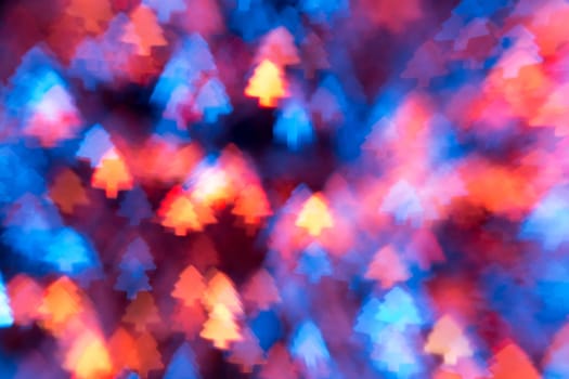 Christmas three bokeh from small light bulb