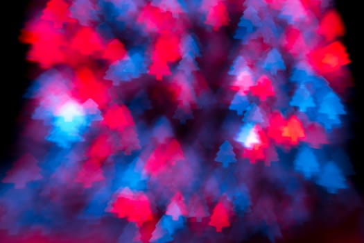 Christmas three bokeh from small light bulb