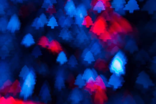 Christmas three bokeh from small light bulb