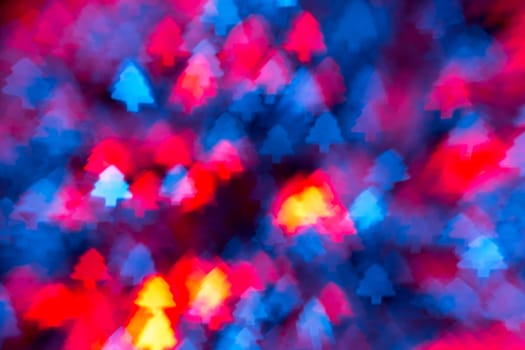 Christmas three bokeh from small light bulb