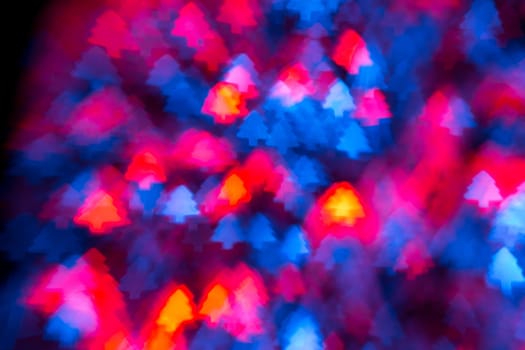 Christmas three bokeh from small light bulb
