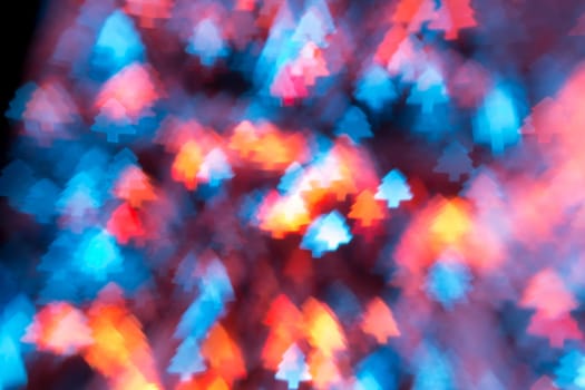 Christmas three bokeh from small light bulb