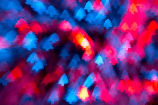 Christmas three bokeh from small light bulb